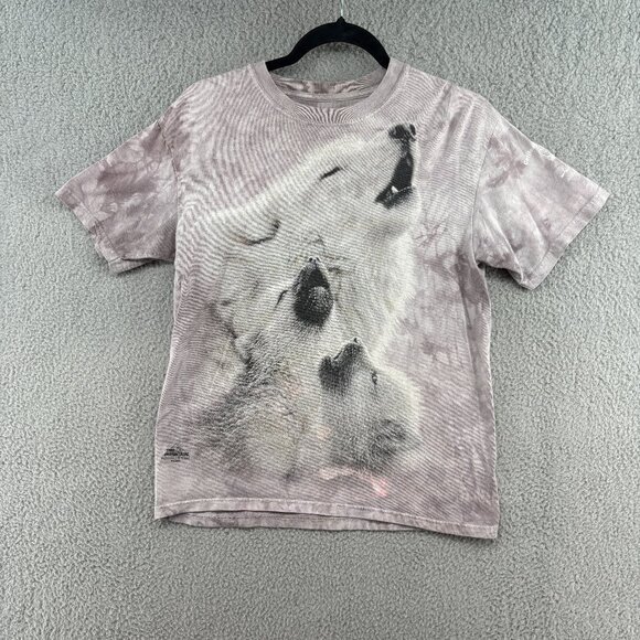 Vintage The Mountain Wolf Pack Graphic T-Shirt Tie Dye Purple Gray – Size S - Picture 1 of 10